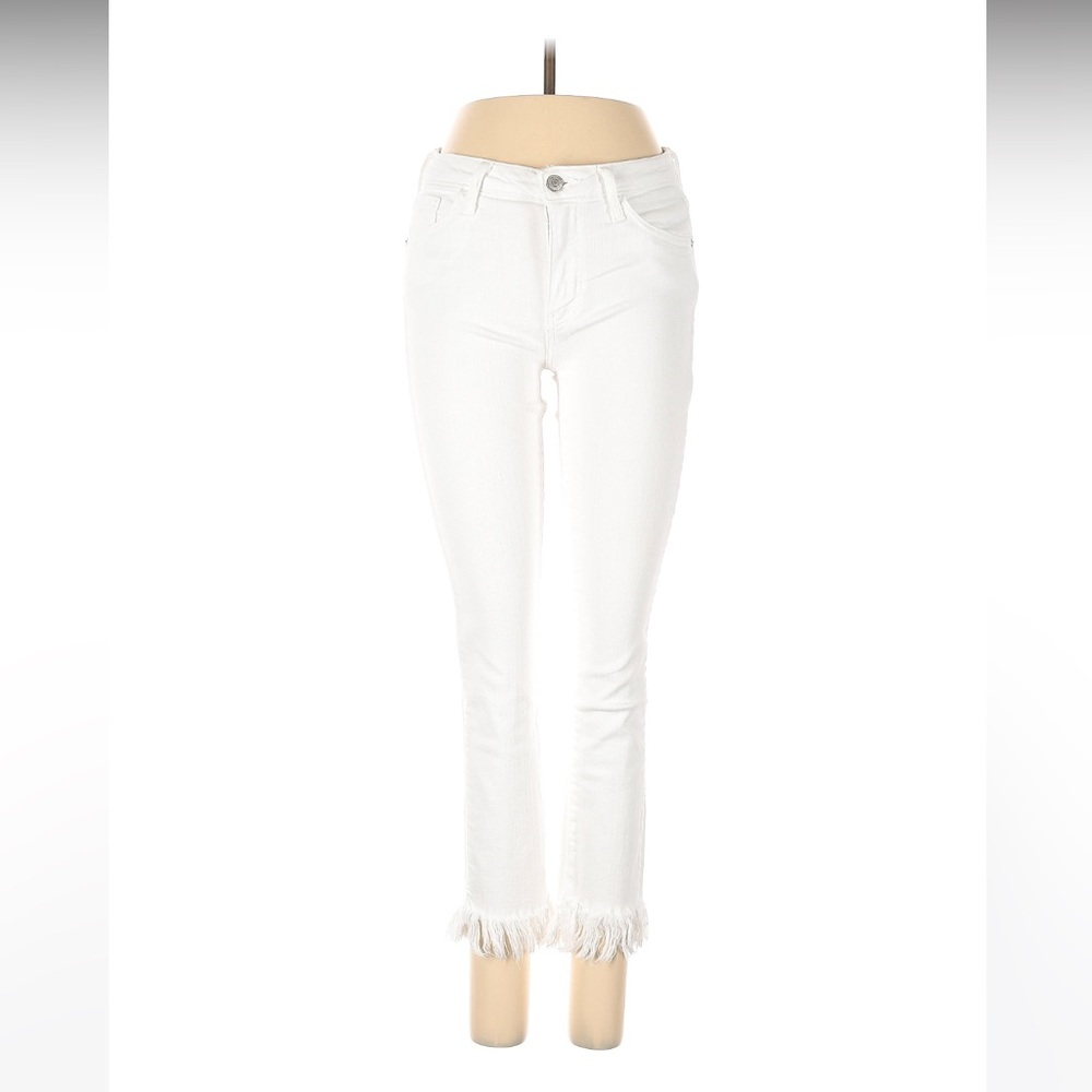 Just Black Cropped Fringe Jeans